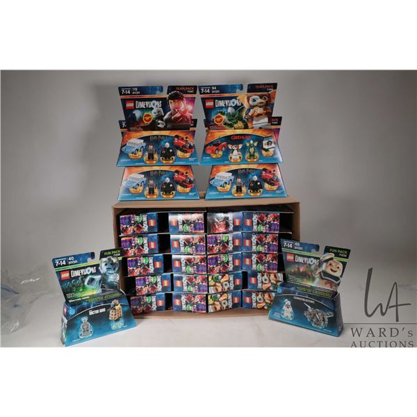 Twenty six Lego Dimensions building kits including Harry Potter, Ghostbusters, Doctor Who, Gremlins,