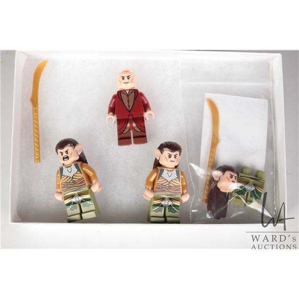 Selection of Lord of The Rings minifigures 2 Elrond from polyback (one has damage on body), 1 partia