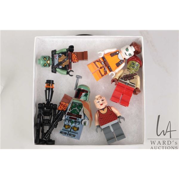 Selection of Lego Star Wars minifigures including Boba Fett, Embo (Legs broken), Aurra Sing, Kithaba