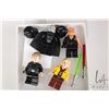 Image 1 : Four Lego Star Wars minifigures including Darth Vader, Anakin Skywalker damaged/burned, Luke Skywalk