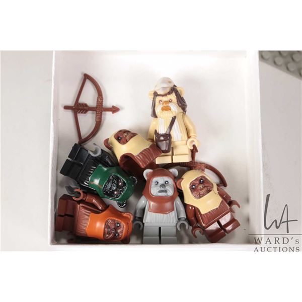 Selection of Lego Star Wars Ewok minifigures including Wicket W. Warrick, Chief Chirpa, Logray, Ewok