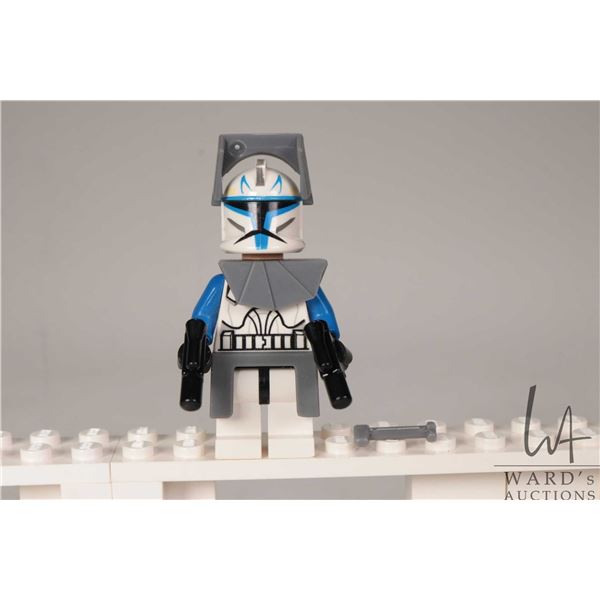 Lego Captain Rex, 501st Legion Phase 1 with dark blueish karma, visor, pauldron, and extra reangefin
