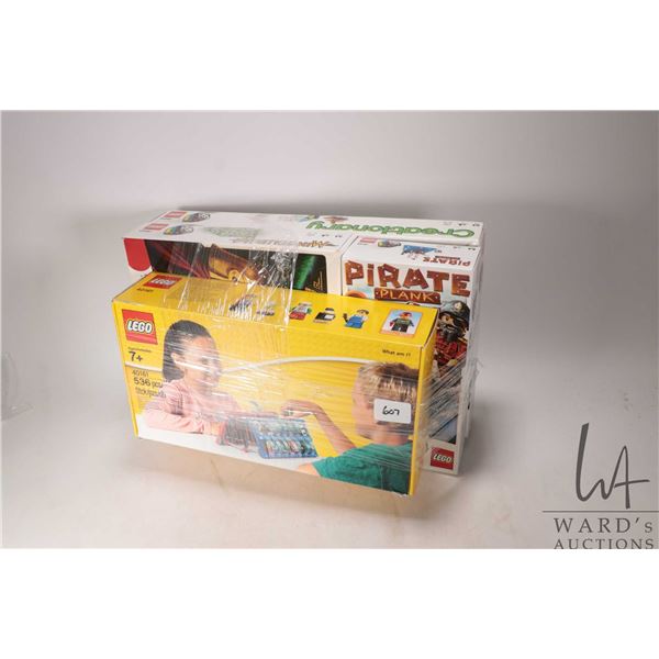 Four Lego games including Pirate Plank, Creationary, Minotaurus, and What am I? Note: all have been 
