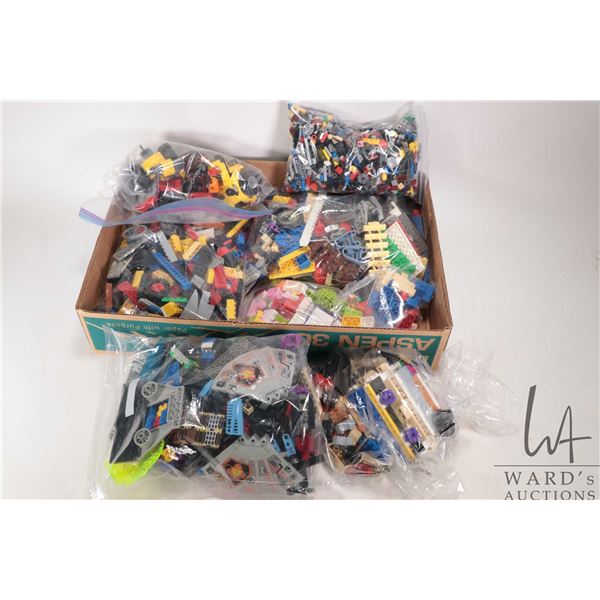 Selection of Lego building bricks and accessories