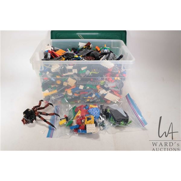 Selection of Lego building bricks and accessories