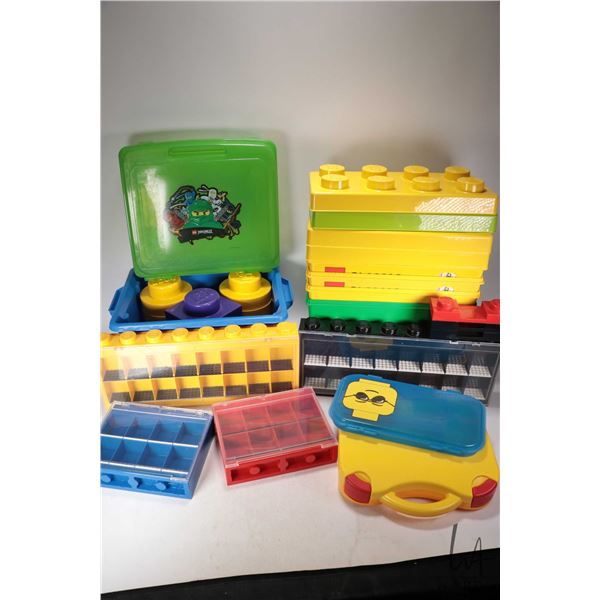 Selection of Lego bins and displays