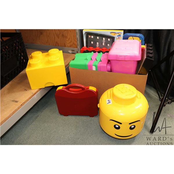 Selection of Lego bins and displays