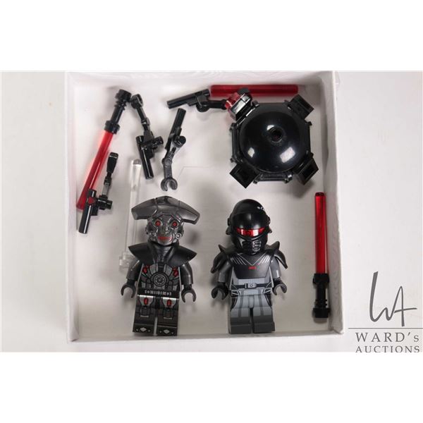 Two Lego Star Wars minifigures including The Grand Inquisitor and M-OC Hunter Droid. Plus Imperial P
