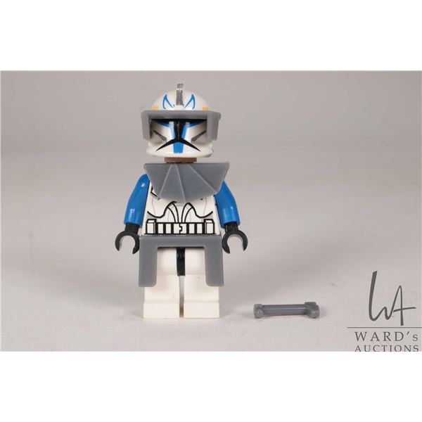 Lego Star Wars Captain Rex 501st Legion with Dark Blueish Graay Visor, Pauldron, and Karma. Plus Ext