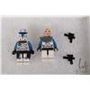 Image 1 : Two Lego Star Wars Captain Rex minifigures. one with Cloth Karma, one with Dark Blueish Gray pauldro