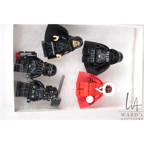 Selection of Lego Star Wars minifigures including Darth Vader (Type 2 helmet), Emperor Palpatine, De