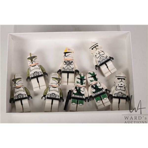 Selection of Lego Star Wars minifigures including 3 Clone Trooper Sergeant, 2 Commander Gree, Clone 