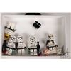 Image 1 : Five Lego Star Wars minifigures including Sandtrooper, 2 Jump Troopers, Older Sandtrooper, Scout Tro