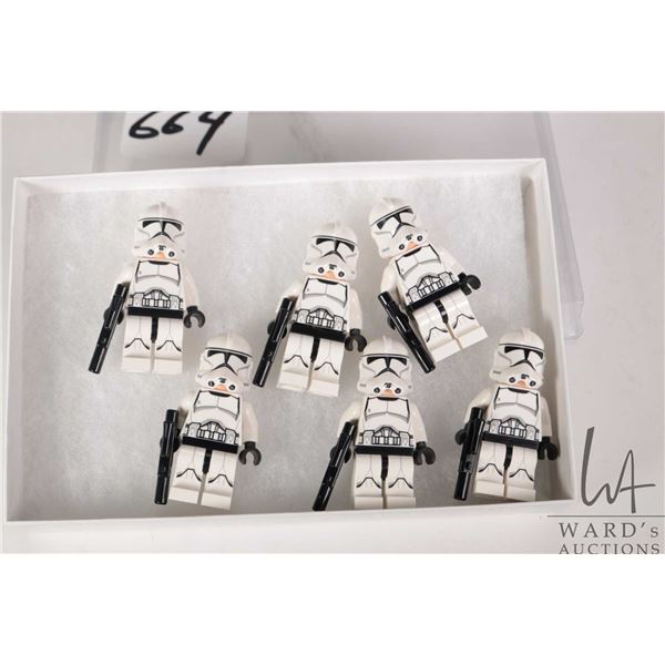 Six Lego Star Wars Clonetroopers minifigures