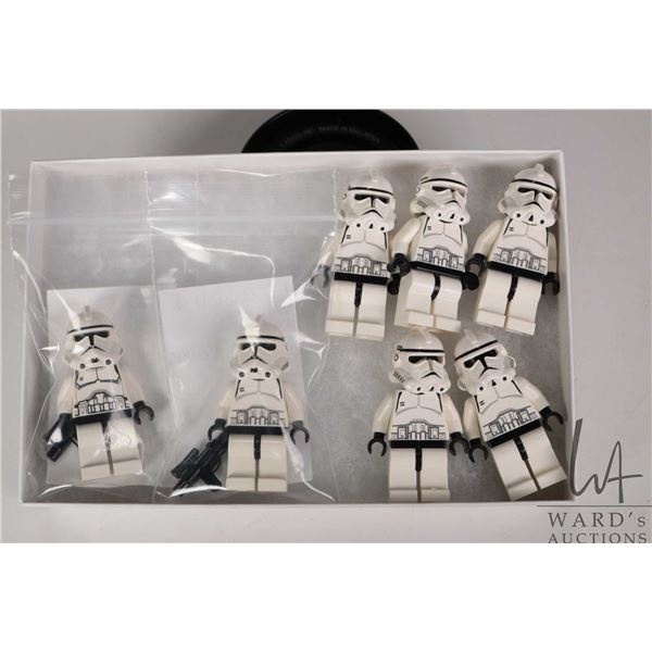 Lego Star Wars minifigures including five Clone Troopers, 2 Clone Troopers with dotted mouth helmet