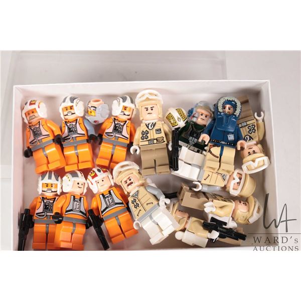 Selection of Lego Star Wars minifigures including 3 Hoth Republic troopers, 3 Hoth Officers, Han Sol