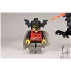 Image 4 : Selection of Lego Kingdoms minifigures including Bat Lord with Cape, Various Knights, Black Dragon w