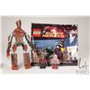 Image 1 : Selection of Lego Marvel Super Heros minifigures Including Star-Lord, Drax, Groot, Rocket Racoon pol