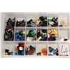 Image 2 : Four plastic containers filled with body parts and accessories for Minifigures