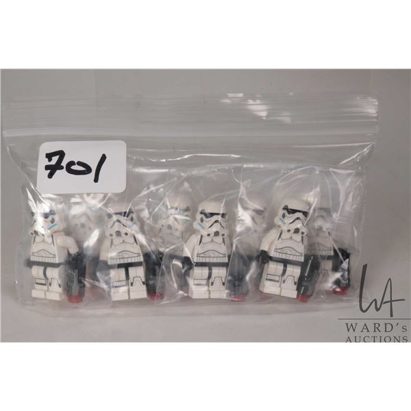 Eight Lego Star Wars Imperial Stormtroopers (sw0617) minifigures.
