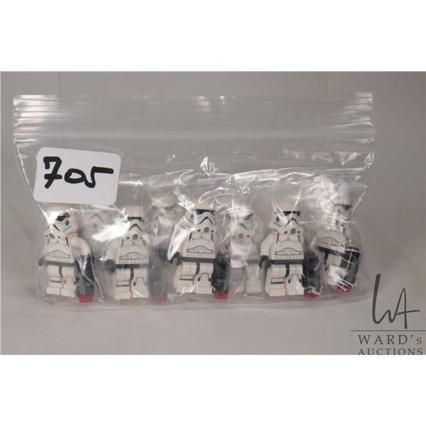 Eight Lego Star Wars Imperial Stormtroopers (sw0617) minifigures.