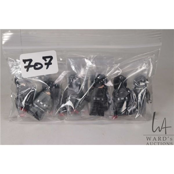 Eight Lego Star Wars Imperial Gunner minifigures