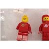 Image 2 : Vintage Lego minifigures including 1978 Red Spaceman w/ airtanks, Classic Space Red w/ Sticker torso