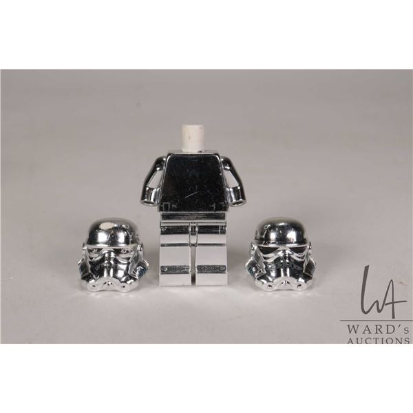 Lego Star Wars Chrometrooper (Chrome Stormtrooper) parts, Heavily worn helmet and chest. Plus a seco