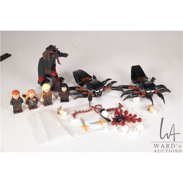 Partial Lego The Hobbit Escape from Mirkwood Spiders. Includes all four minifigures ( Fili, Kili, Le