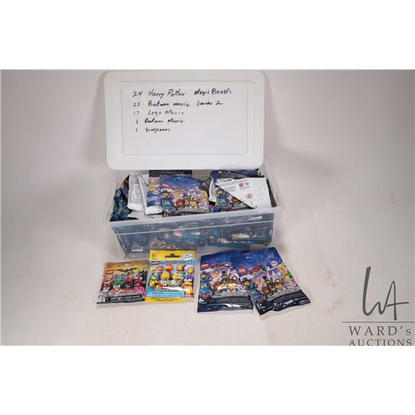 Approximately 70 new in package Minifigure sets including Harry Potter- Fantastic Beasts, The Batman