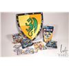 Image 1 : Selection of Lego- Nexus Knights collectibles including shield, trading cards, small chapter books, 