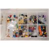 Image 3 : Two plastic boxes containing a selection of Minifigures and Minifigure parts and accessories