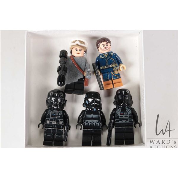 Five Star Wars Minifigures including Jyn Erso, Cassian Andor, TIE fightter pilot, Shadow Trooper etc