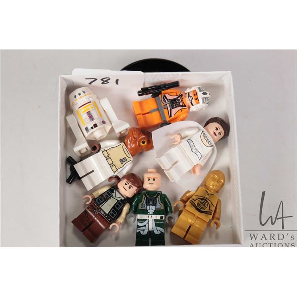 Lego- Star Wars Minifigures including Hans Solo, Princess Leia, R5-F7, C-3PO, Admiral Ackbar, Jon Va
