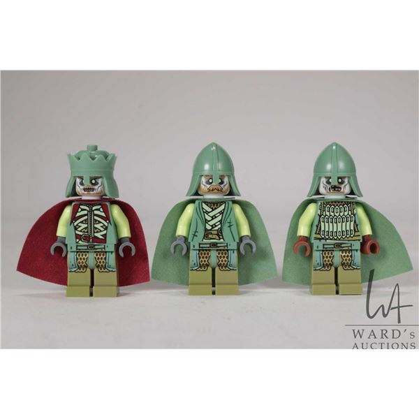 Three Lego Lord of The Rings Minifigures Including King of the Dead, Soldier of the Dead 1, and Sold