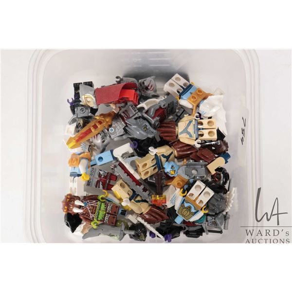 Selection of Lego Chima Minifigures including Sparratus, Lennox Lion, Wakz, Lagravis, etc.