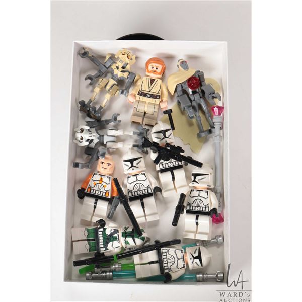 Selection of Lego Star Wars minifigures including 4 Clone Troopers, General Greivous (tan), General 