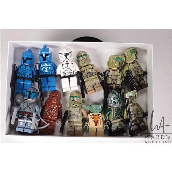 Selection of Lego Star Wars minifigures including 3 Clone Scout Troopers (41st Elite Corps), 2 Kashy