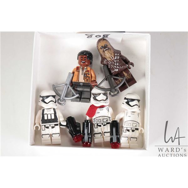 Selection of Lego Star Wars minifigures including Finn, Chewbacca, First Order Stormtroopers,