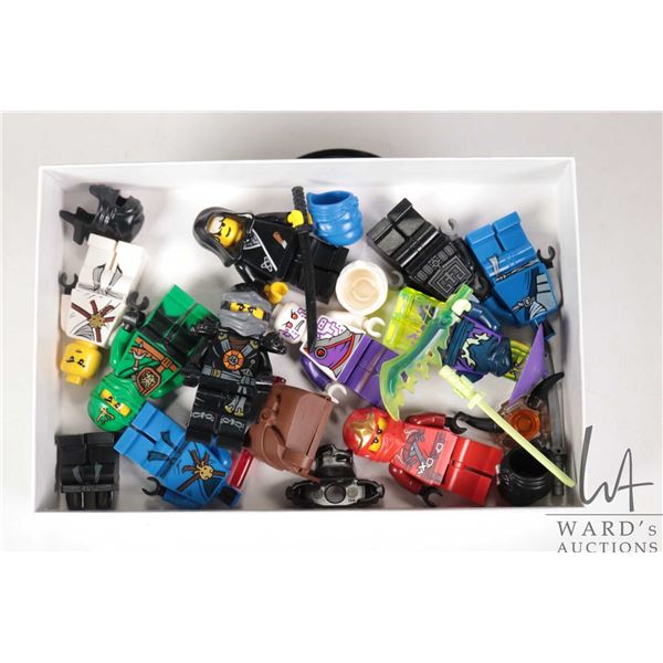 Selection of Lego Ninjago minifigures including Kai ZX, Cole Deepstone, Lloyd, Black Ninja, Ghost Wa