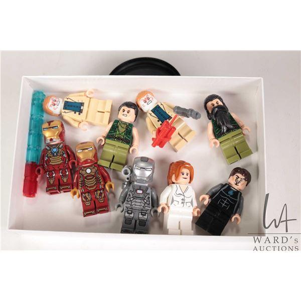 Selection of Lego Marvel Super Heros minifigures including Iron Man Heartbreaker, Iron Man Mark 42, 