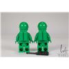 Image 2 : Two Lego Classic Space minifigures from the EXO SUIT No. 21109. Classic Green Spaceman with airtanks