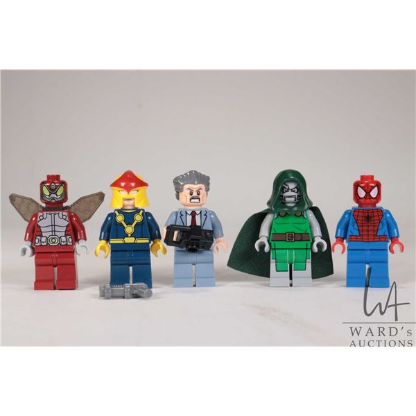 Selection of Lego Marvel Super Heros minifigures from set Spider-Man: Daily Bugle Showdown No. 76005
