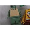 Image 2 : Selection of Lego Spongebob minifigures including, Squidward, super Patrick, super Spongebob, Mr. Kr