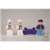 Image 1 : Three Lego Back to The Future minifigures 2 Doc browns, Marty Mcfly with skateboard.