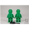 Image 2 : Two Lego Classic Space minifigures from the EXO SUIT No. 21109. Classic Green Spaceman with airtanks