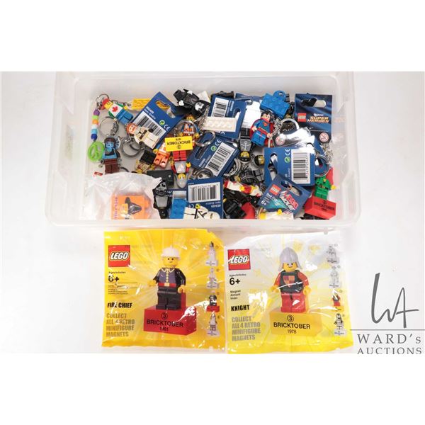 Selection of Lego keychains and magnet figures including, General Obi-Wan, Aayla Secura, etc.
