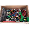 Image 1 : Box containing a large selection of Lego building bricks and accessories, various themes