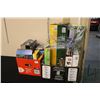 Image 1 : Two boxes containing a large selection of empty Lego building kit boxes, various themes