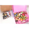 Image 3 : Box containing a large selection of Lego building bricks and accessories, various themes